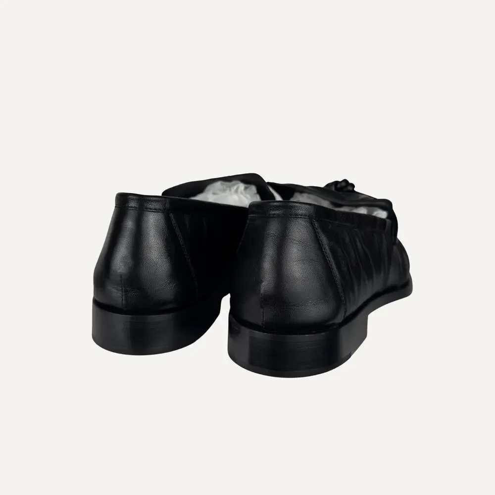 Bottega Veneta Astaire Knot-Detailed Leather Loafers Black Men's EU47